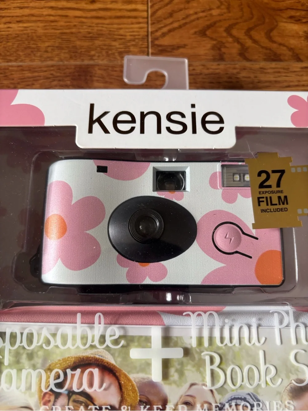 kensie Disposable Camera & Mini Photo Book Set - Pink Floral